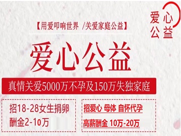 武功捐卵助孕生子 爱心志愿者招募